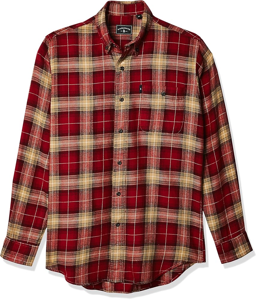 G.H. Bass & Co. Men's Fireside Flannels Long Sleeve Button Down Shirt