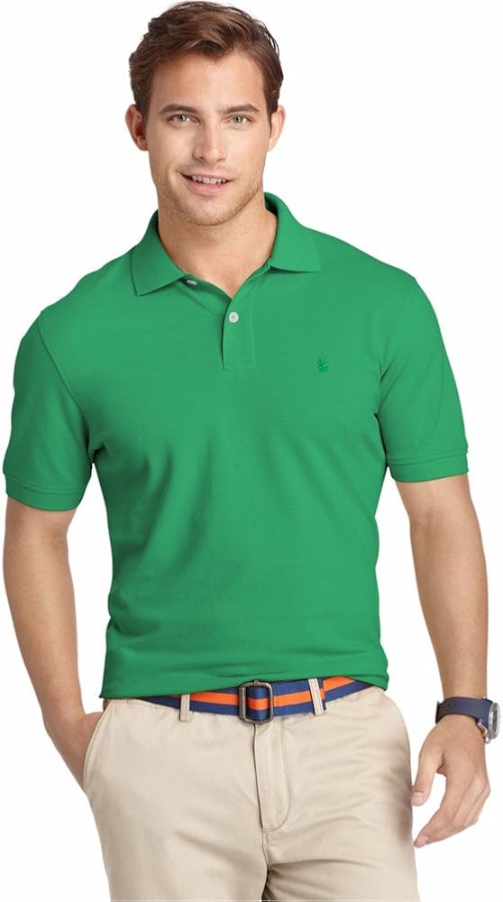 IZOD Men's Heritage Short Sleeve Solid Pique Polo