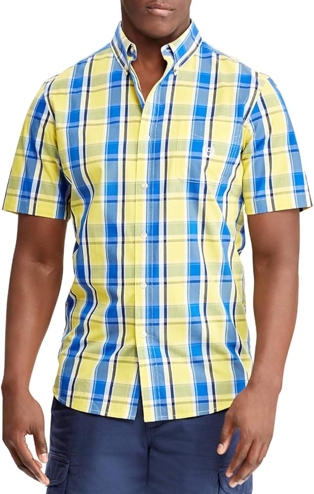 Chaps Men's Cotton Blend Short Sleeve Shirt