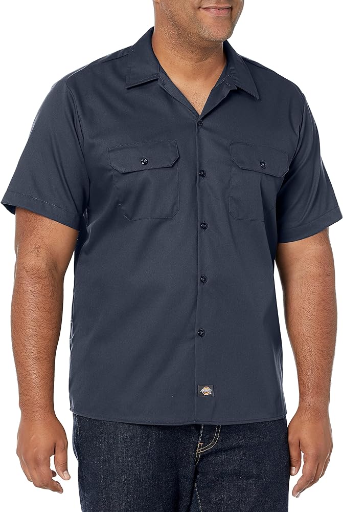 Dickies Men's Short-sleeve Flex Work Shirt Slim Fit