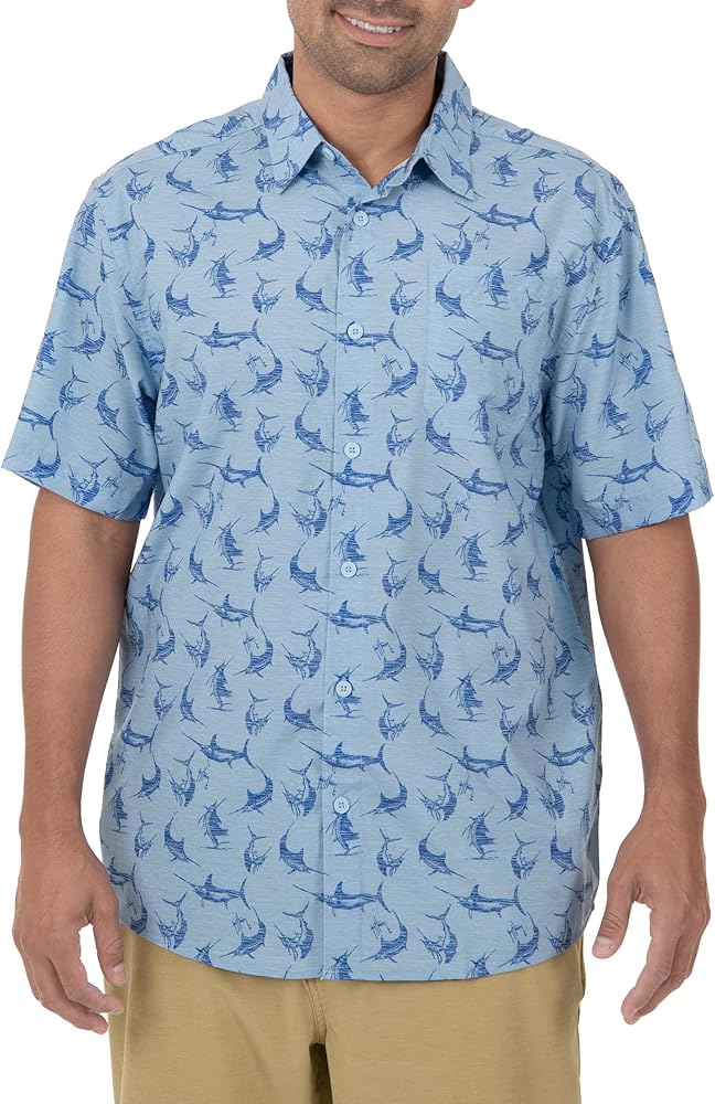 Guy Harvey Men's Short Sleeve Performance Fishing Shirt