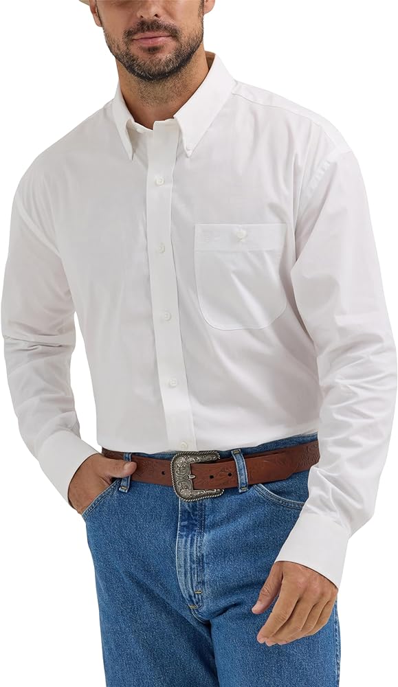 Wrangler Mens George Strait Button Down Long Sleeve Shirt