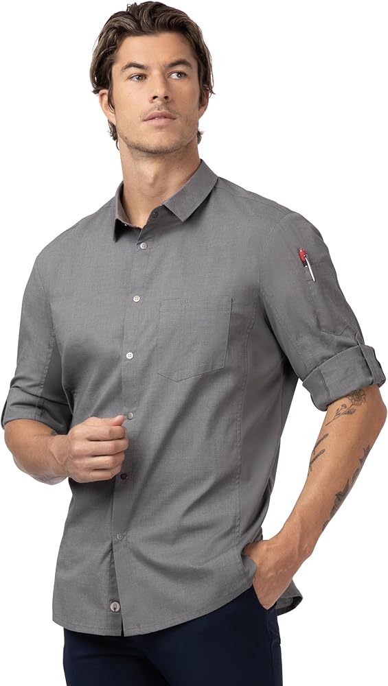 Chef Works Men's Seville Shirt with Mesh Panels