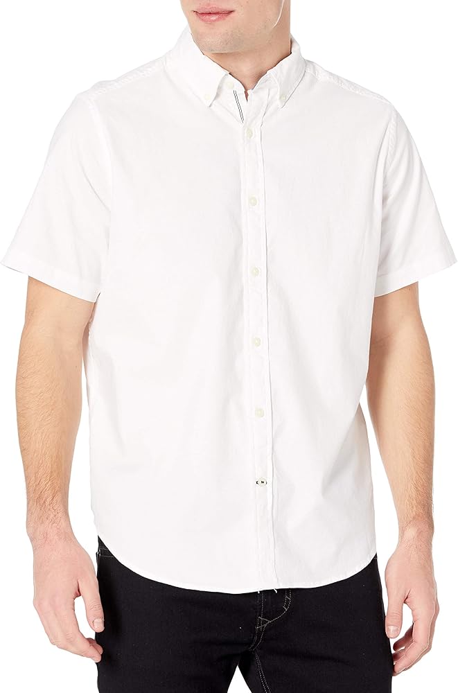 Nautica Men's Short Sleeve Solid Oxford Shirt