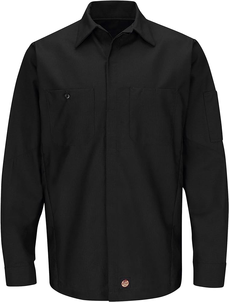 Red Kap Men's Ripstop Long-Sleeve Crew Shirt Big/Tall