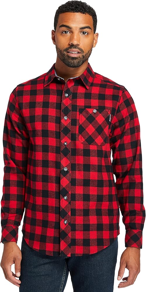 Timberland PRO Men's Woodfort Mid-Weight Flannel Work Shirt (Big/Tall)