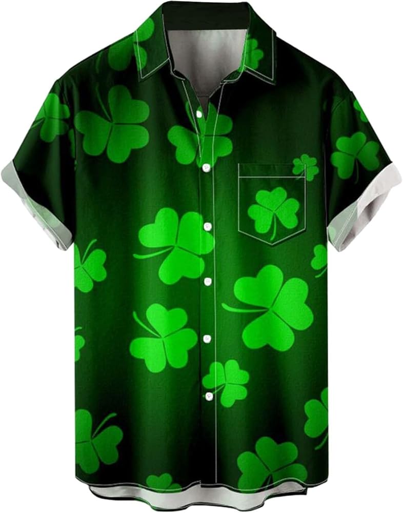 My Orders Placed Recently by me St Patricks Day Shirt Men Button Down Casual Shirts Short Sleeve Cuban Collared Shirt Summer Button Down Shirt Tropical Beach Shirts Today's Lightning Deals