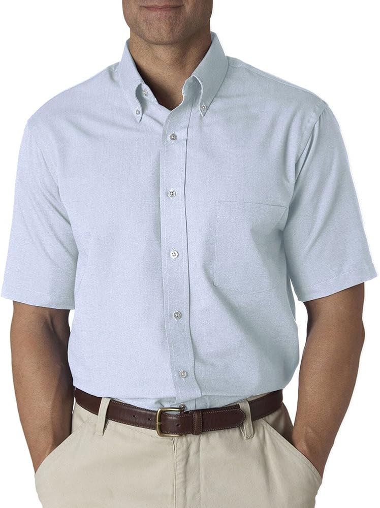 Men's Short-Sleeve Wrinkle-Resistant Oxford