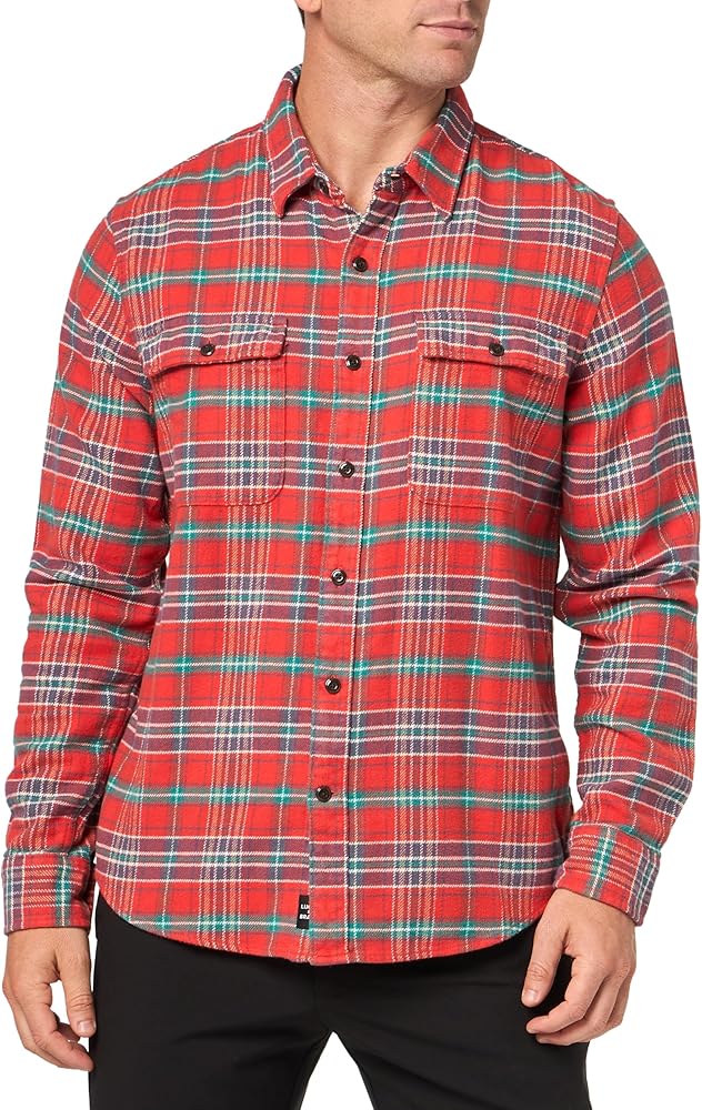 Lucky Brand Men's Plaid Utility Cloud Soft Long Sleeve Flannel