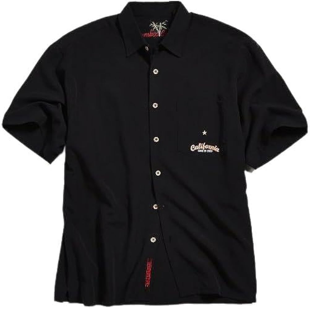 Bamboo Cay-Embroidered-California-Short-Sleeve-Button-Down-Shirt