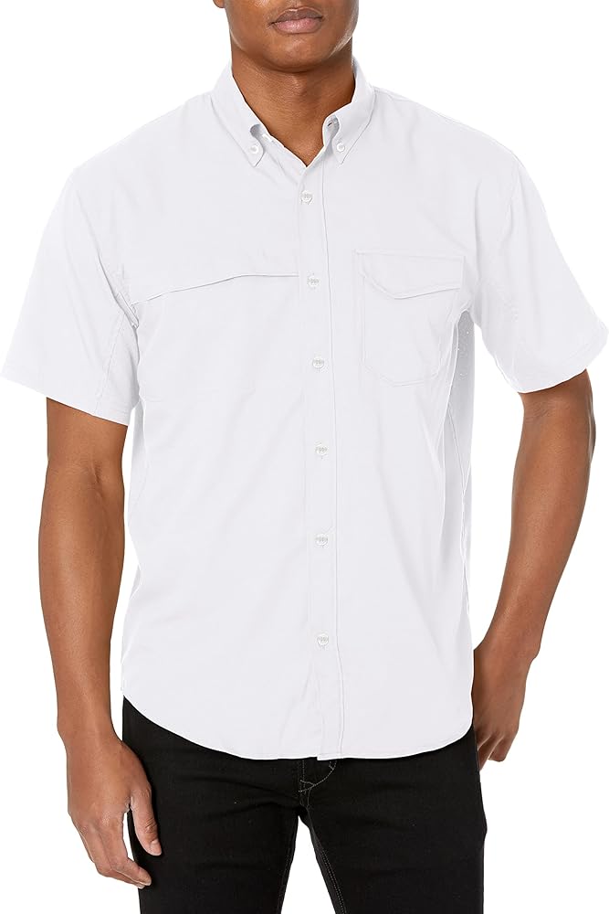 HUK Men's Tide Point Short Sleeve Shirt | Performance Button Down