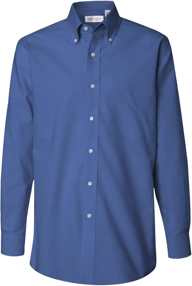 Van Heusen Long Sleeve Button Down Pinpoint Shirt