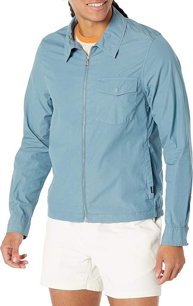 Paul Smith Ps Mens Ls Casual Fit Zip Shirt JKT