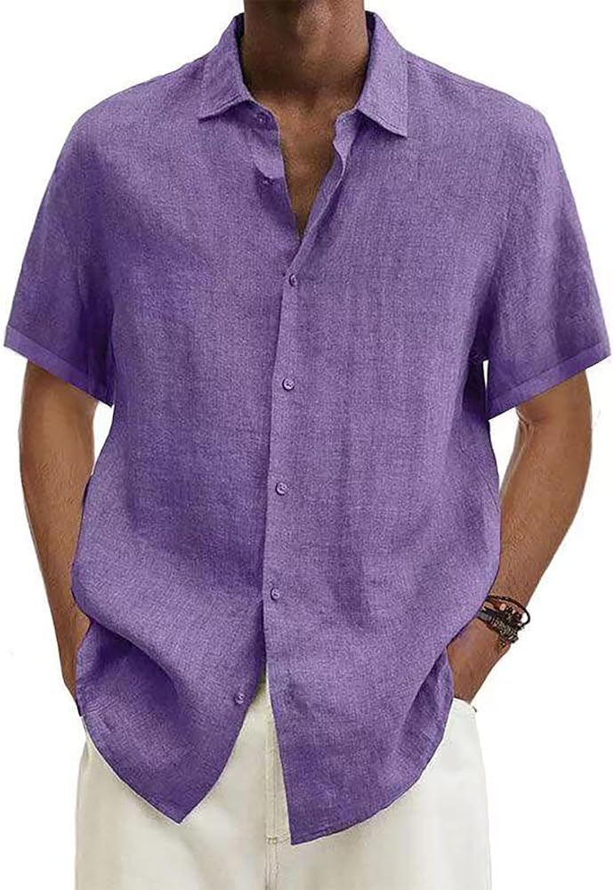 Men's Hawaiian Shirts Short Sleeve Casual Shirts Button Down Shirt for Men Summer Tropical Beach Shirts