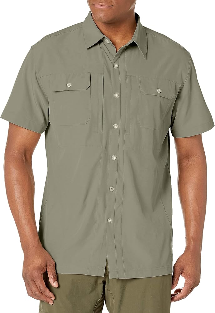 Little Donkey Andy Men's Lightweight Short Sleeve Shirt Quick Dry Stretch Shirt for Hiking Travel, UPF50