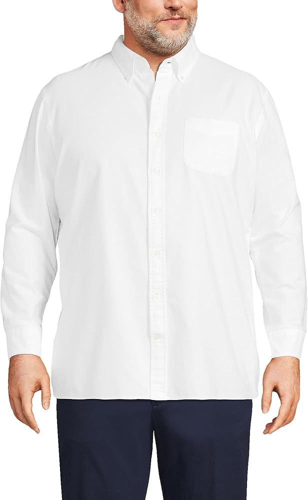 Lands' End Men's Traditional Fit Comfort-First Sail Rigger Oxford Shirt