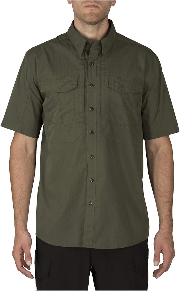 5.11 Tactical Men's Stryke Short Sleeve Polo Shirt, Flex-Tac Stretch Fabric, Teflon Finish, Style 71354