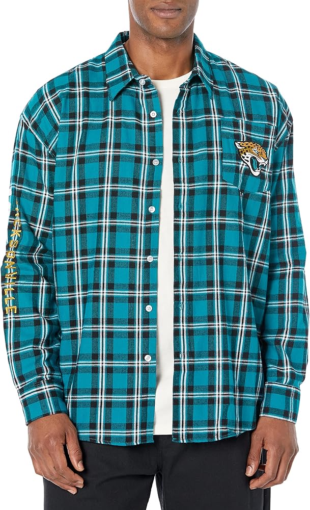 FOCO NFL Wordmark Basic Flannel Shirt