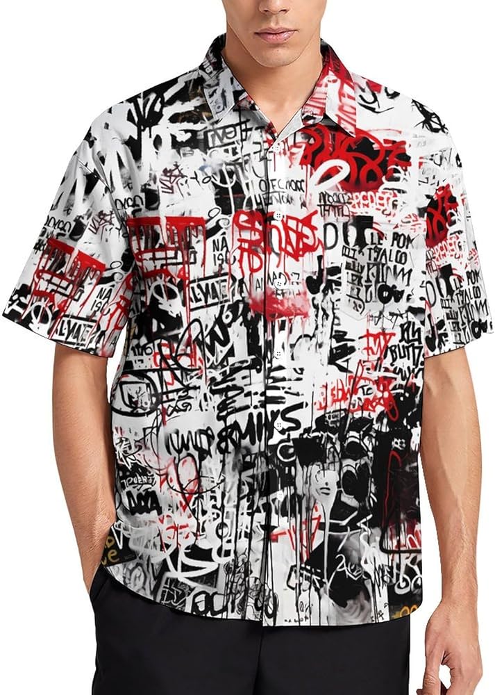 Men's Hawaiian Shirt Casual Button Down Short Sleeve Aloha Shirts