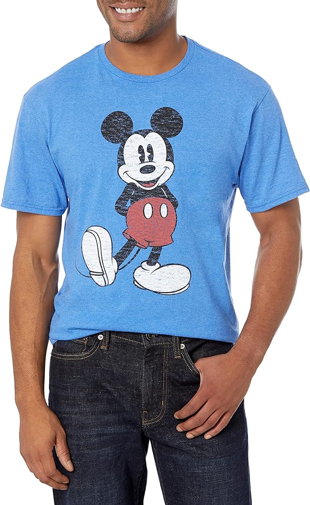 Disney Men's Full Size Mickey Mouse Distressed Look T-Shirt