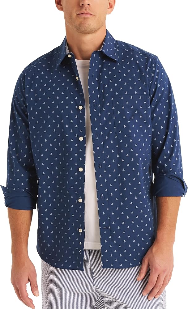 Nautica Men's Sustainably Crafted Printed Shirt