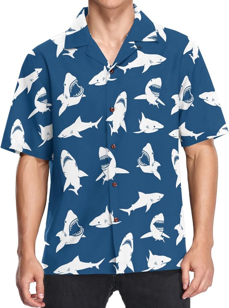 visesunny Summer Men's Hawaiian Shirts Casual Button Down Short Sleeve Shirts Shorts Beach Tropical Hawaii Suits