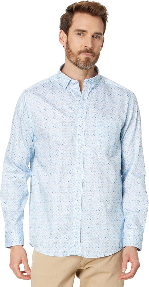 Johnston & Murphy Men's Printed Cotton Shirt