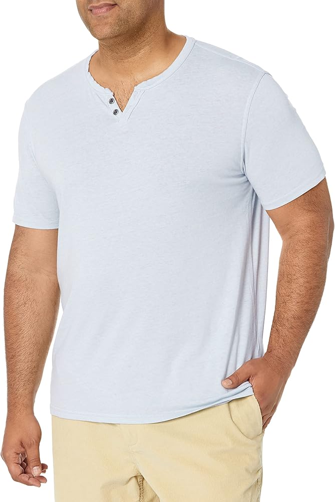 Lucky Brand Mens Venice Burnout Notch Neck Tee