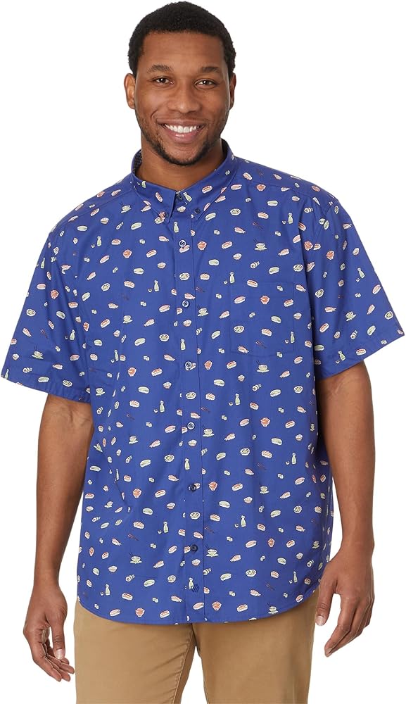 Johnston & Murphy Men's Short Sleeve Sushi Print Shirt