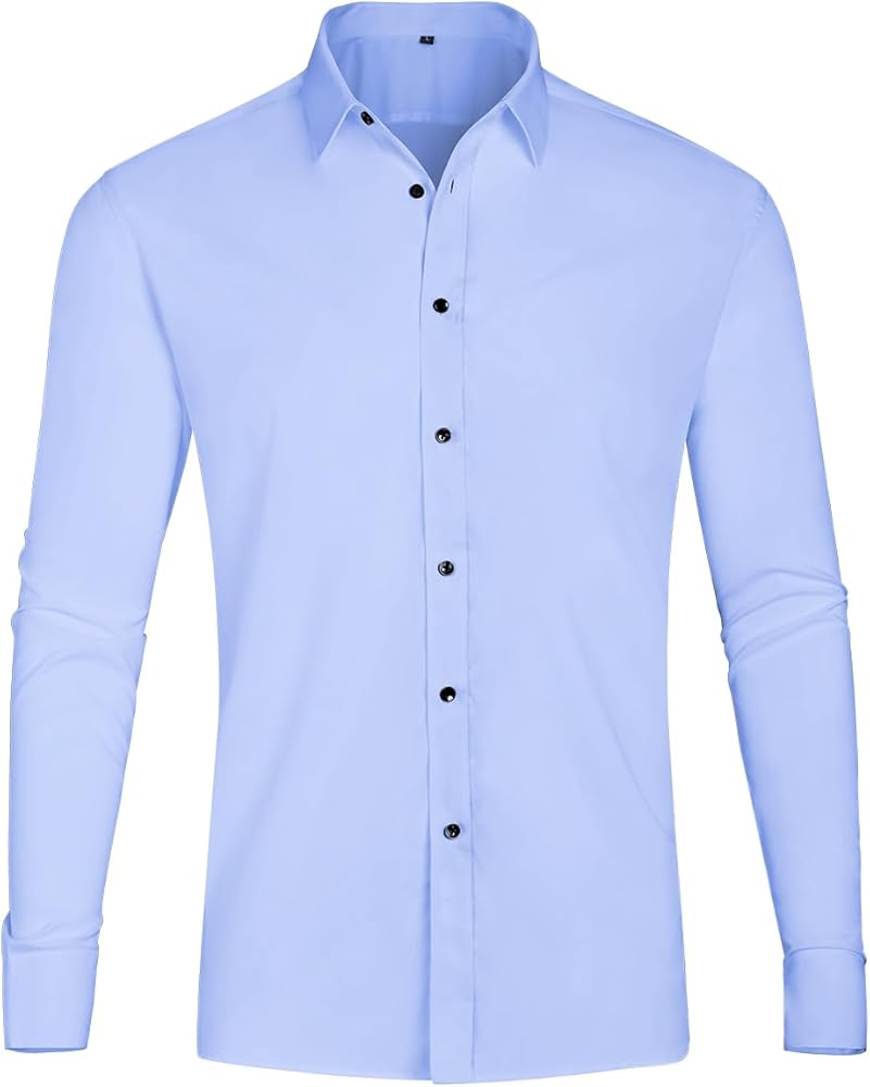 Arjen Kroos Men's Long Sleeve Dress Shirt Wedding Party Prom Shirts Casual Button Collar Shirt