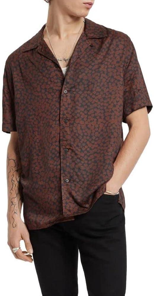 John Varvatos Men's Danny Camp Shirt