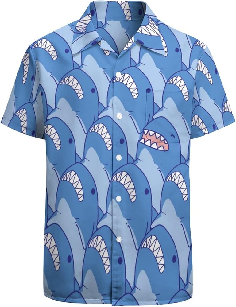 Funny Hawaiian Shirt for Men Casual Short Sleeve Button Down Beach Shirts Printed Tropical Vacation Shirts