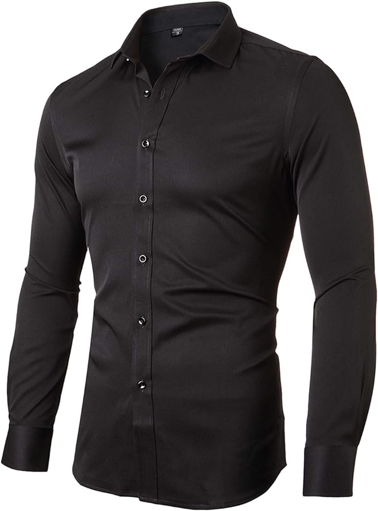 Mens Dress Shirts, Slim Fit Long Sleeves Button Down Shirts