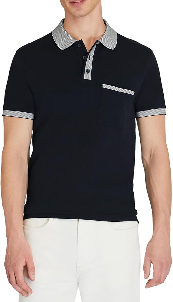 Club Monaco Men's Double Feeder Stripe Polo