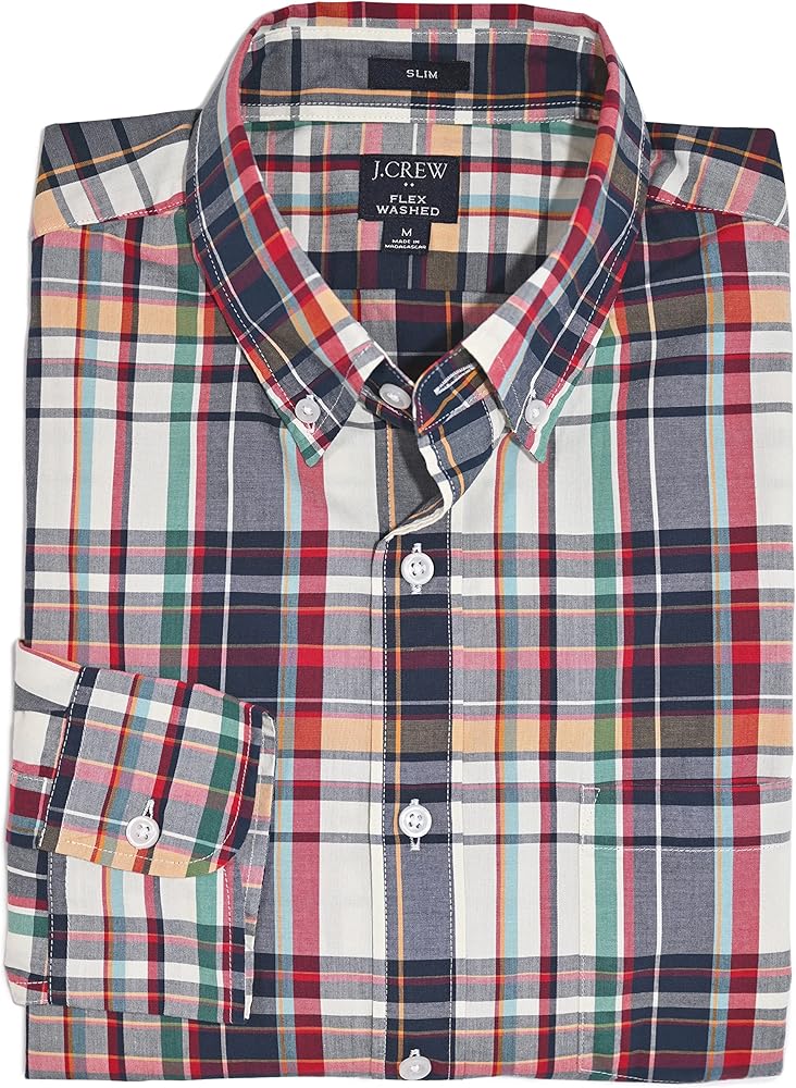 J.Crew Mercantile Men's Slim-fit Long-Sleeve Plaid Shirt