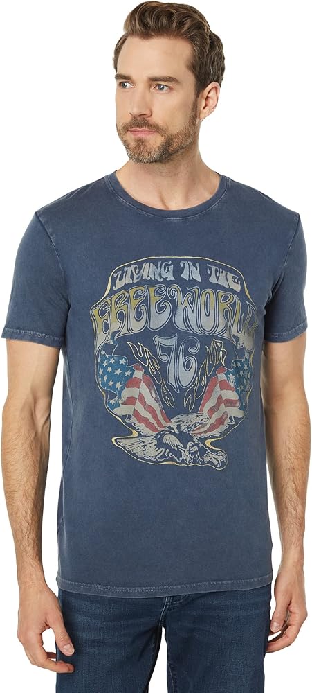 Lucky Brand Mens Crewneck Short Sleeve Graphic Tshirt