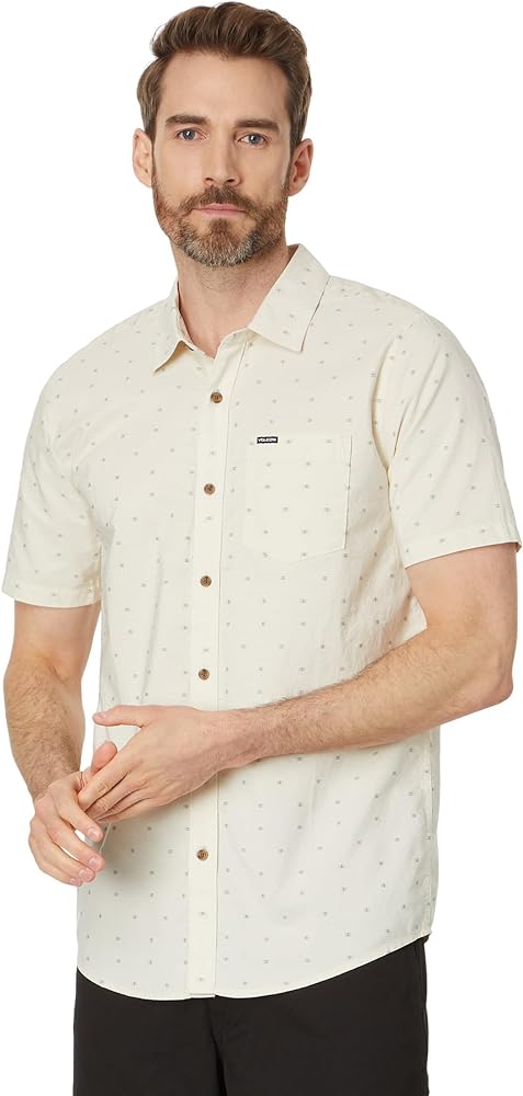 Volcom Men's Crownstone Short Sleeve Button Down Shirt