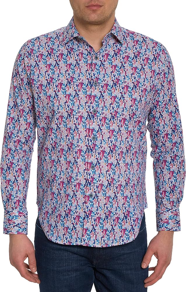 Robert Graham Men's Butcher Long Sleeve Woven Button Down Shirt