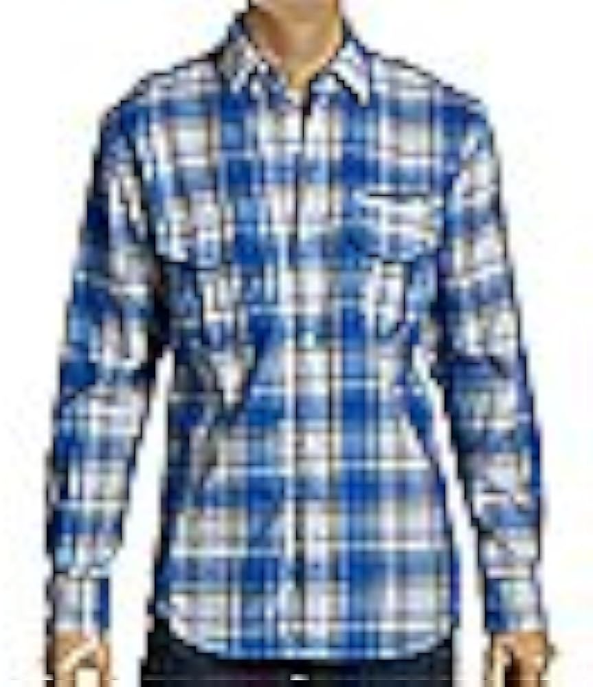 French Connection Men's Double Sided Check Button Down Shirt