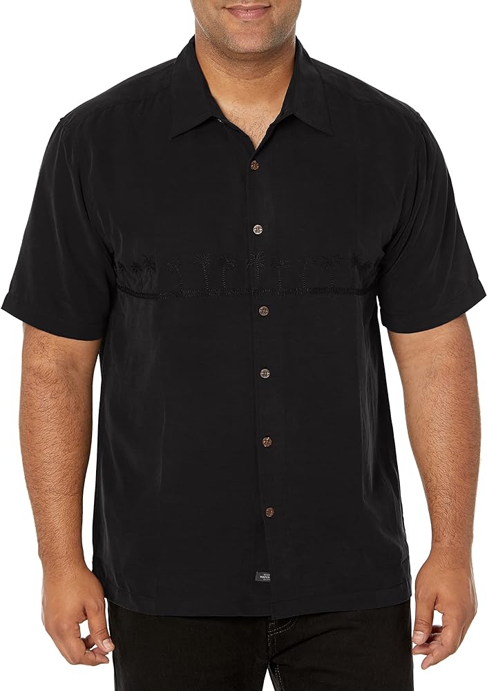 Quiksilver Men's Tahiti Palms 4 Button Up Floral Collared Shirt