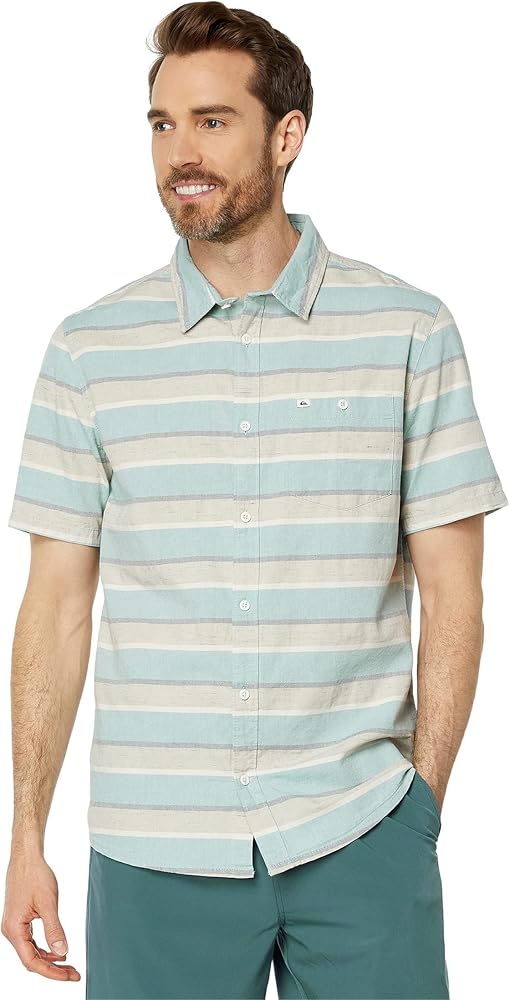 Quiksilver Men's Cali Sunrise Short Sleeve Button Down Shirt