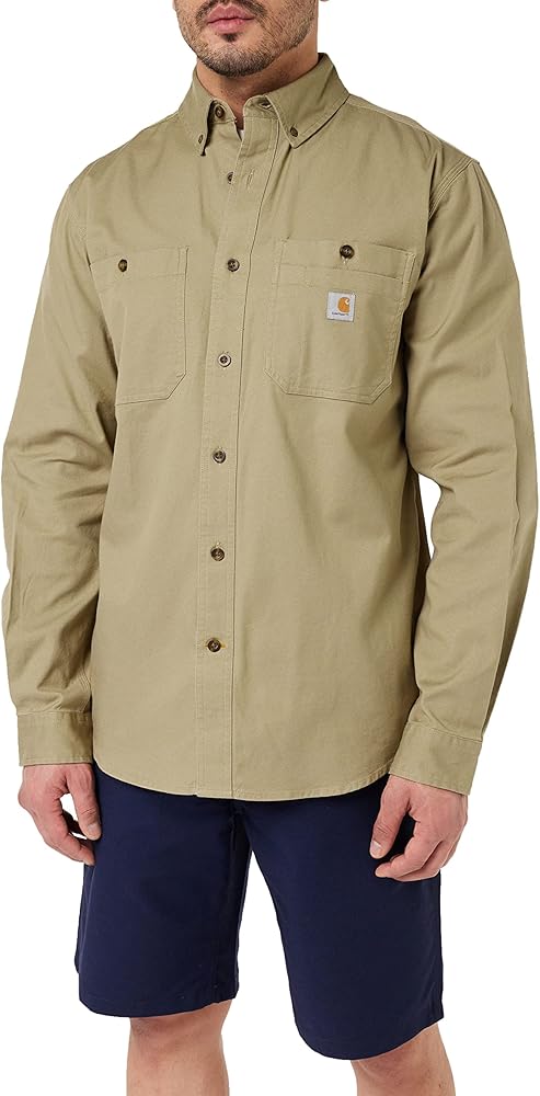 Carhartt Men's Rugged Flex Relaxed Fit Midweight Canvas Long-Sleeve Shirt