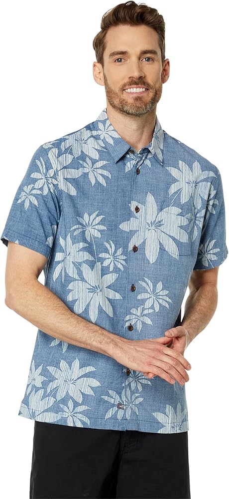 Quiksilver Men's Hot Nights Button Up Floral Collared Shirt