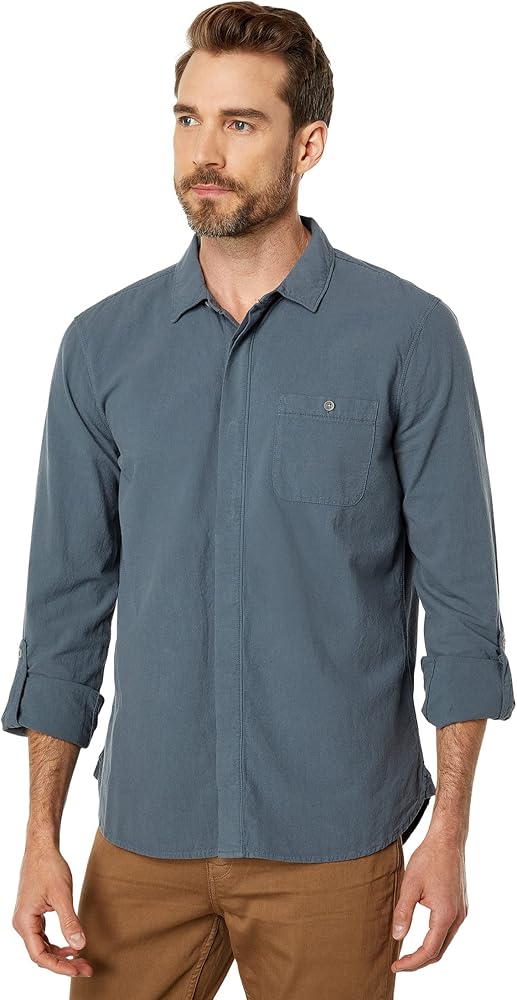 PAIGE Men's Gregory Long Sleeve Textured Cotton Shirt