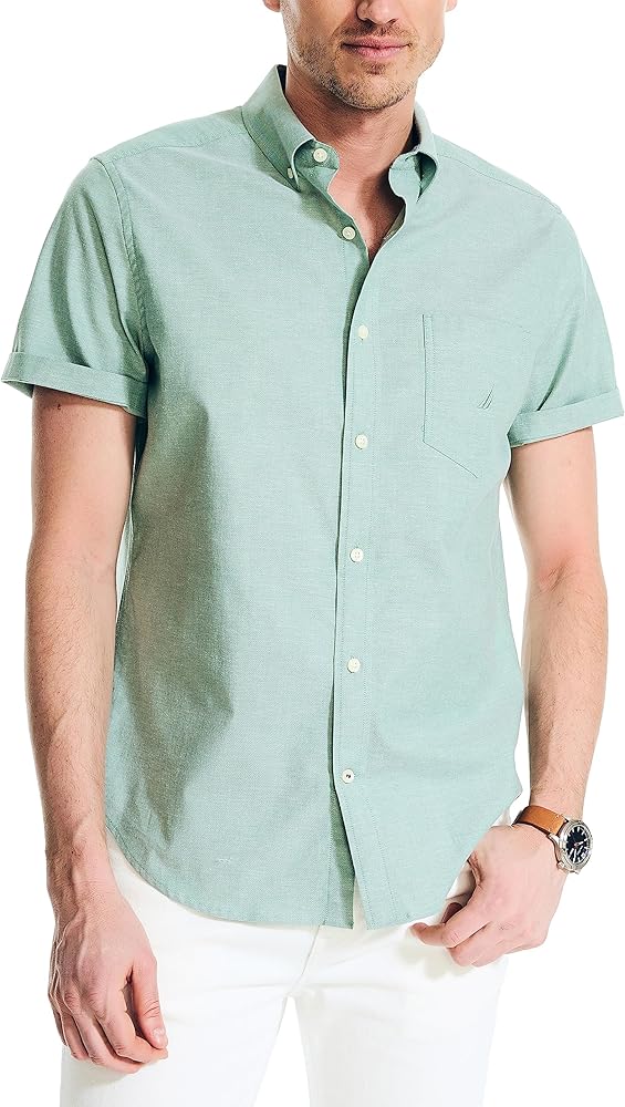 Nautica Men's Short-Sleeve Oxford Shirt