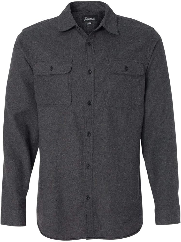 Burnside Long Sleeve Solid Flannel Shirt (BU8200)