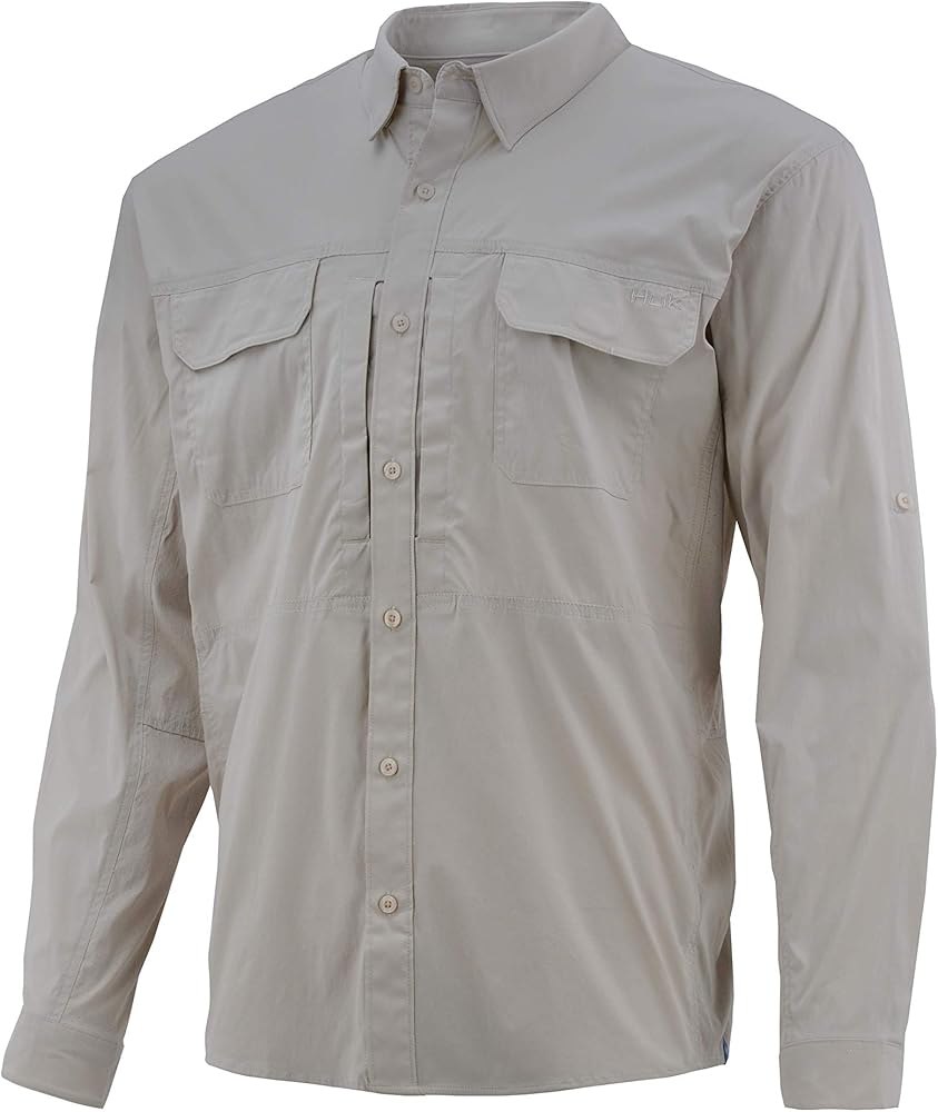 HUK Men's Beaufort Button Down | Fishing Shirt with Sun Protection