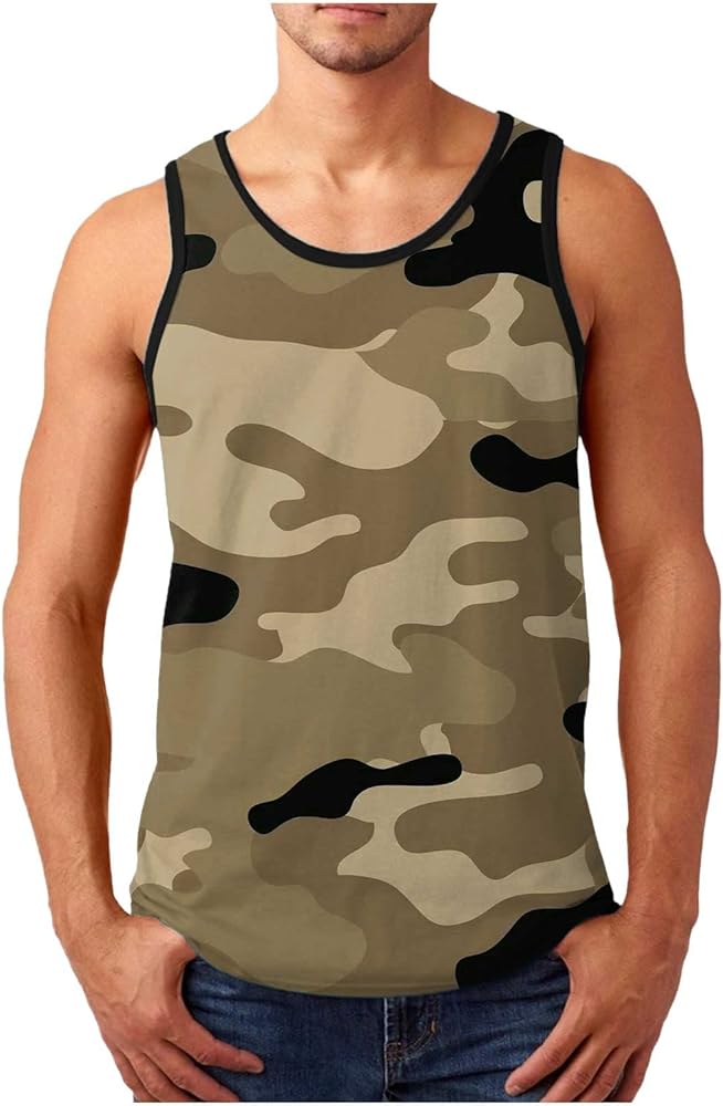 NaRHbrg Palm Tree Tanks Tops for Mens Cool Printed Graphic Sleeveless Tank Top Muscle Shirt for Workout Gym Jogging