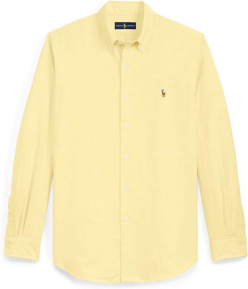 Polo Ralph Lauren Mens Classic Fit Buttondown Oxford Shirt (Bsr Yellow, X-Large)