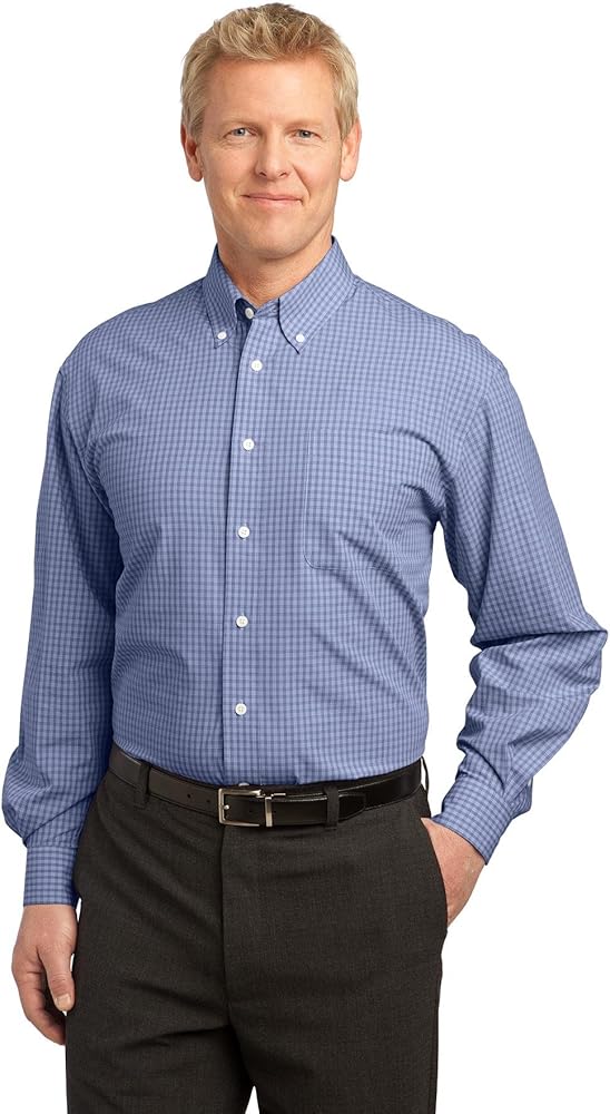 Port Authority Men's Plaid Pattern Easy Care Shirt